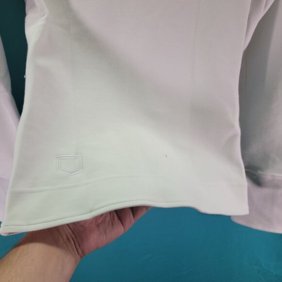 Scottevest SEV The Chloe Glow Hoodie XS White Zip-Up  Jacket With Hood & Pockets - Picture 12 of 14